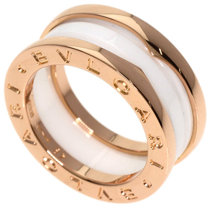 BVLGARI   Ring B.zero1 2 band White Ceramic #49 K18 Pink Gold Ladies