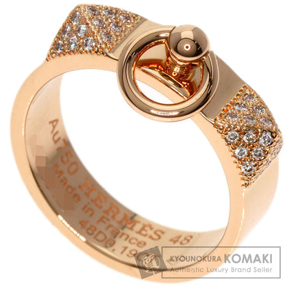 HERMES   Ring Collier de Chien PM Diamond #48 K18 Pink Gold Ladies