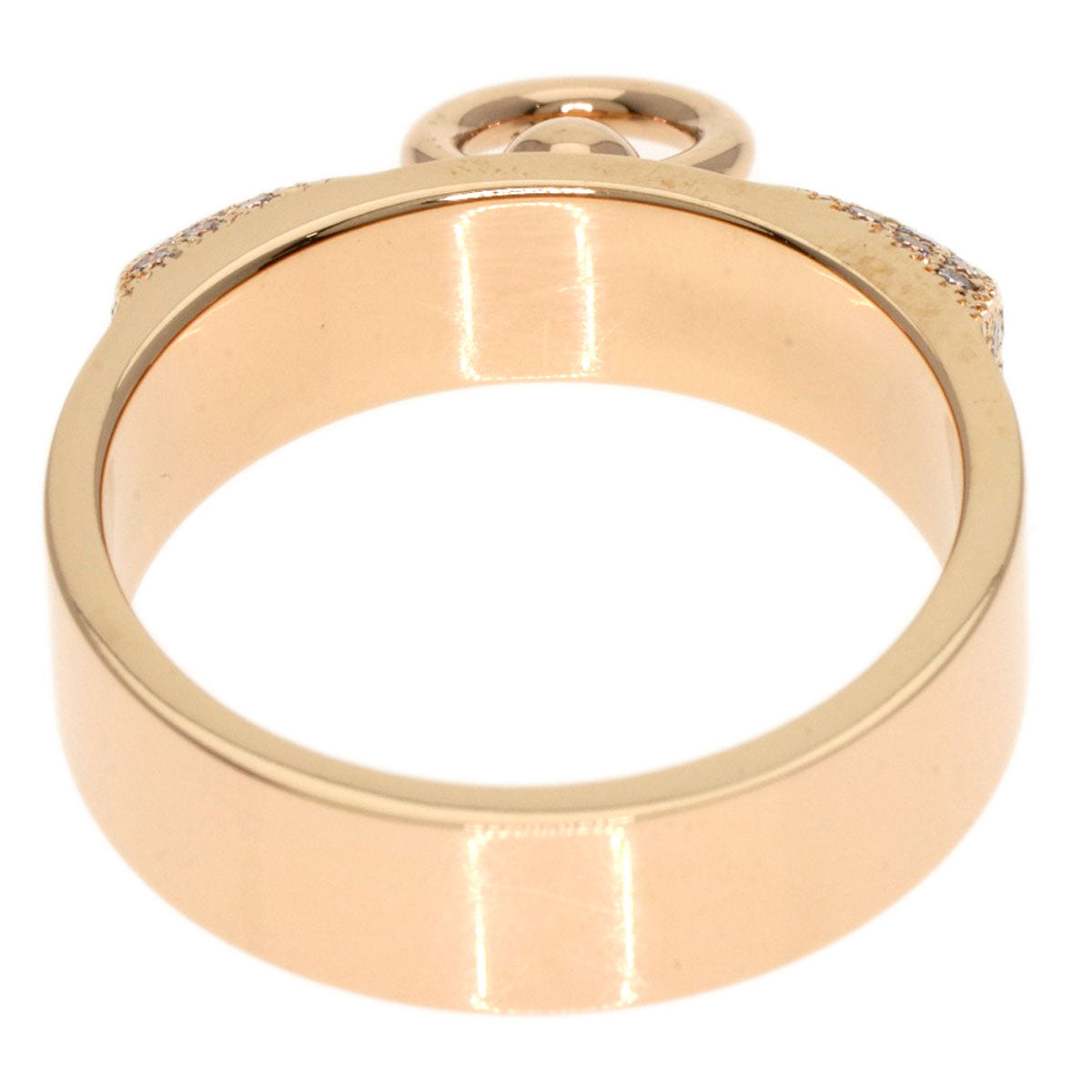 HERMES   Ring Collier de Chien PM Diamond #48 K18 Pink Gold Ladies