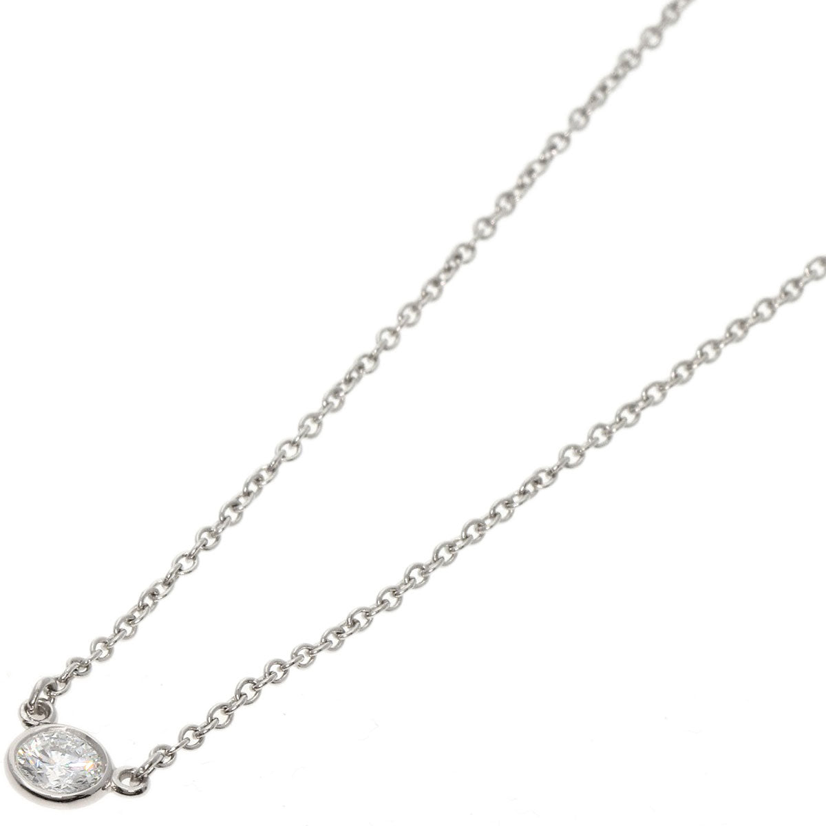 TIFFANY&Co. By The Yard Diamond Necklace Platinum PT950 Ladies [Used]