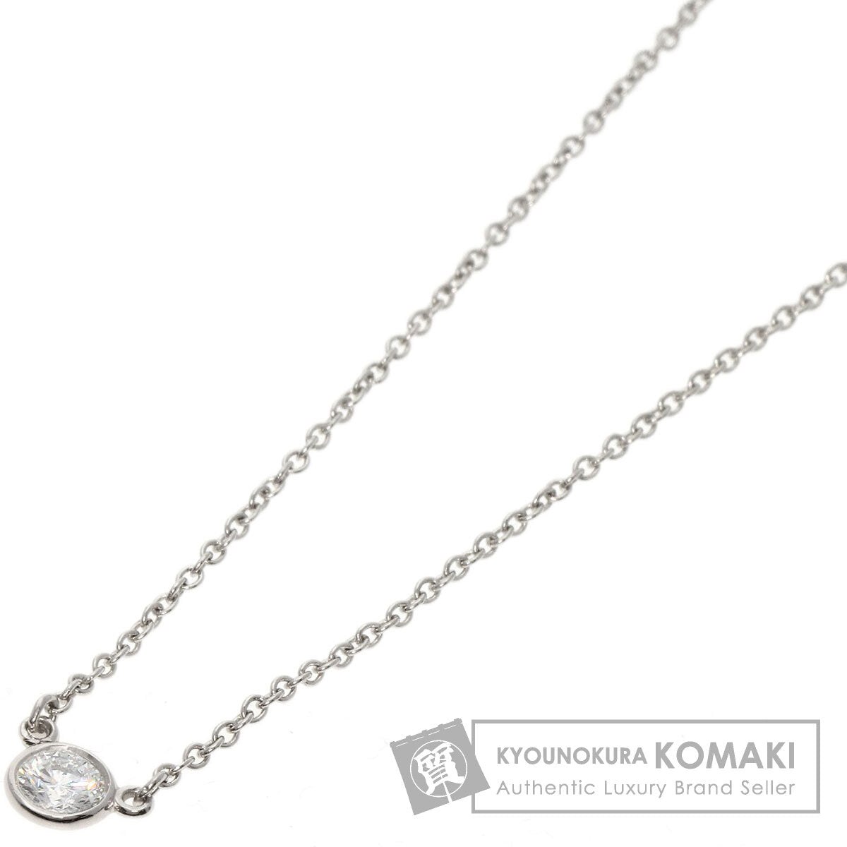 TIFFANY&Co. By The Yard Diamond Necklace Platinum PT950 Ladies [Used]