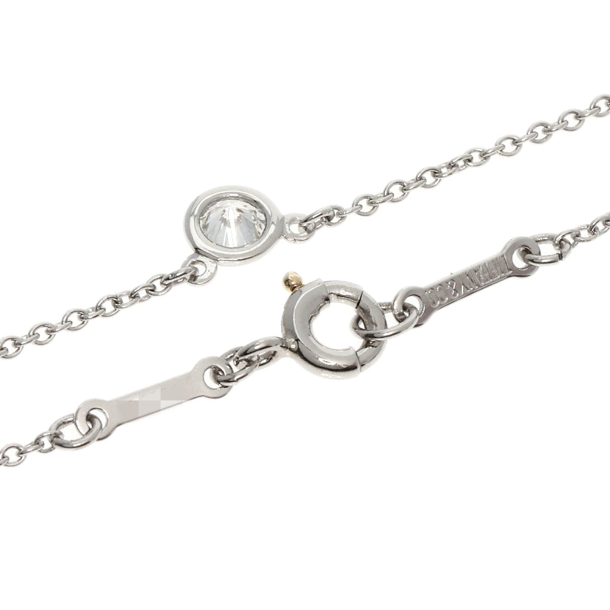 TIFFANY&Co. By The Yard Diamond Necklace Platinum PT950 Ladies [Used]