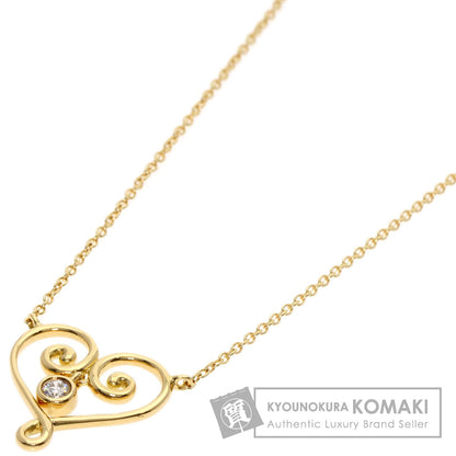 TIFFANY&Co. Venezia Goldoni Heart 1P Diamond Necklace K18 Yellow Gold Ladies [Used]