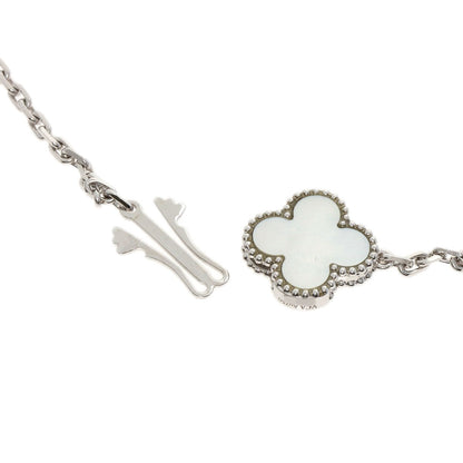 Van Cleef & Arpels   Necklace Magic Alhambra 16P Shell Chalcedony K18 White Gold Ladies