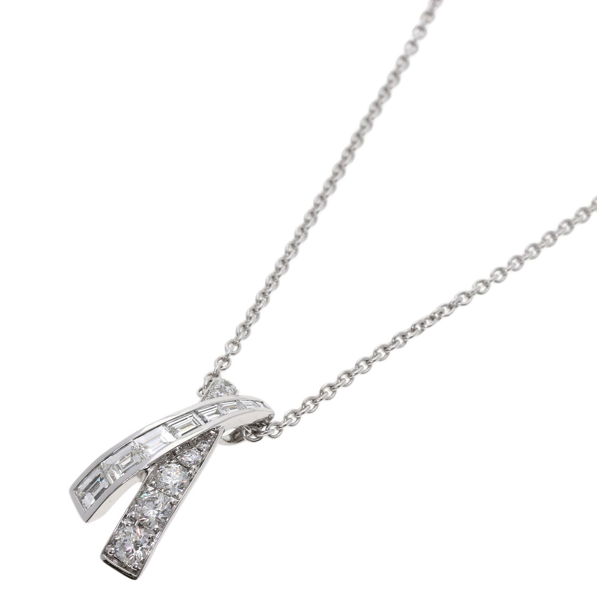 GRAFF Kiss Diamond Necklace K18 White Gold Ladies [Used]