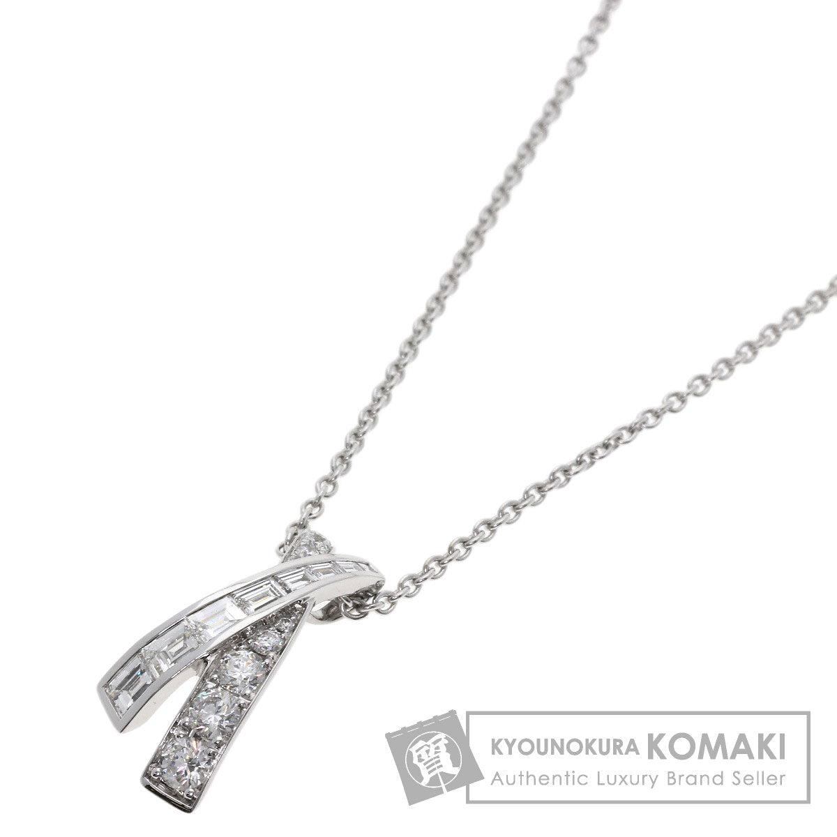 GRAFF Kiss Diamond Necklace K18 White Gold Ladies [Used]