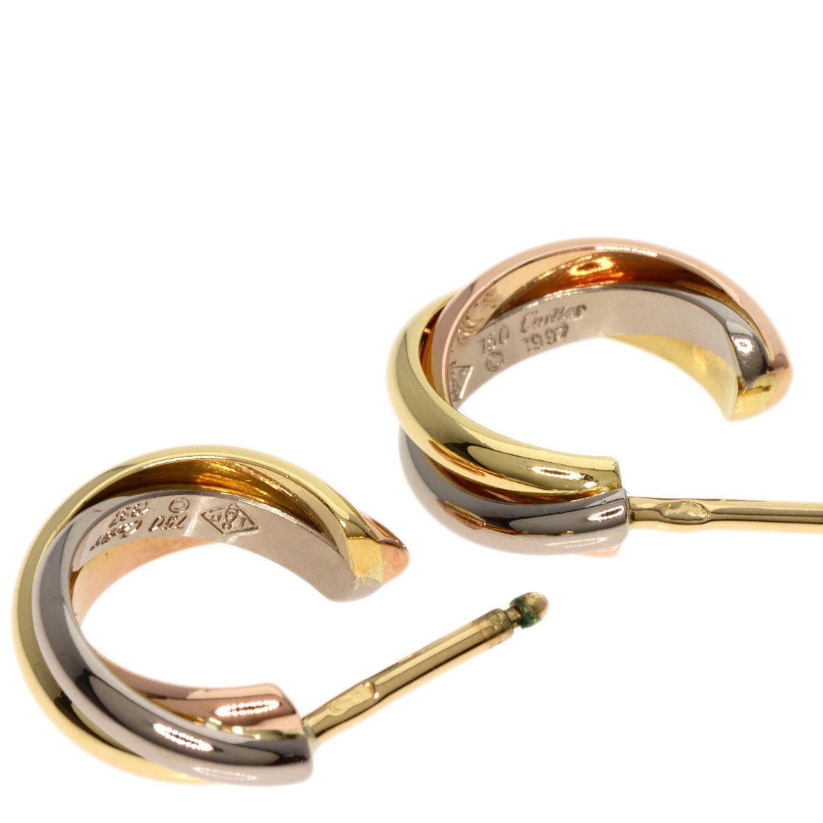 CARTIER   earring Trinity K18 Yellow Gold K18 White GoldLadies