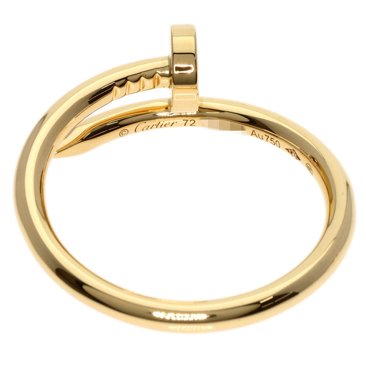 CARTIER Juste Uncre #72 Ring K18 Yellow Gold mens [Used]