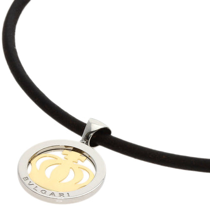 BVLGARI Tond crown Necklace K18 Yellow Gold Stainless SteelLadies [Used]