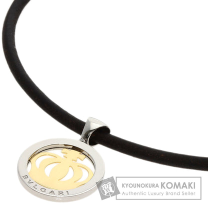 BVLGARI Tond crown Necklace K18 Yellow Gold Stainless SteelLadies [Used]