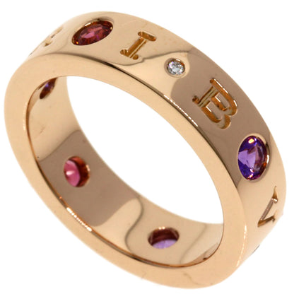 BVLGARI   Ring Roman Sorbet Pink Tourmaline Amethyst 1P Diamond #50 K18 Pink Gold Ladies
