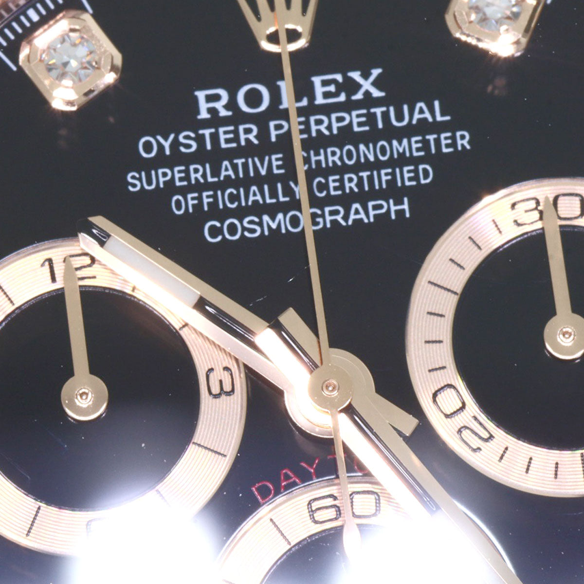 ROLEX Cosmograph Daytona 8P Diamond Watches  K18 Pink Gold/Rubber mens