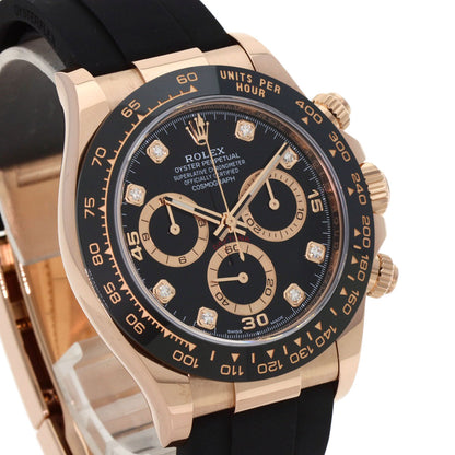 ROLEX Cosmograph Daytona 8P Diamond Watches  K18 Pink Gold/Rubber mens