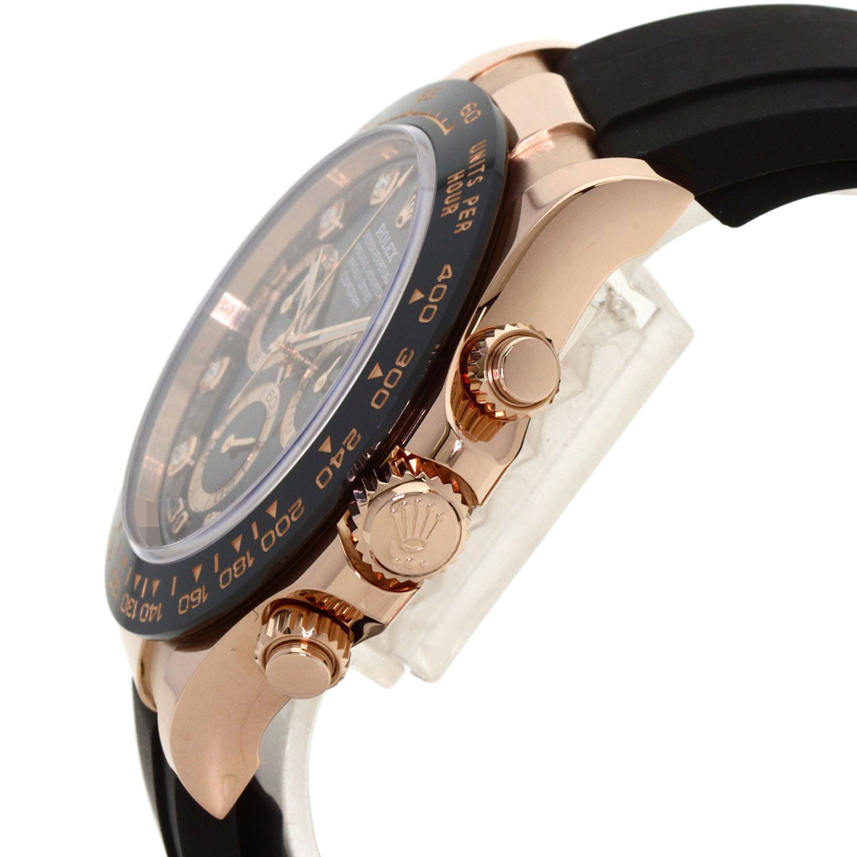 ROLEX Cosmograph Daytona 8P Diamond Watches  K18 Pink Gold/Rubber mens