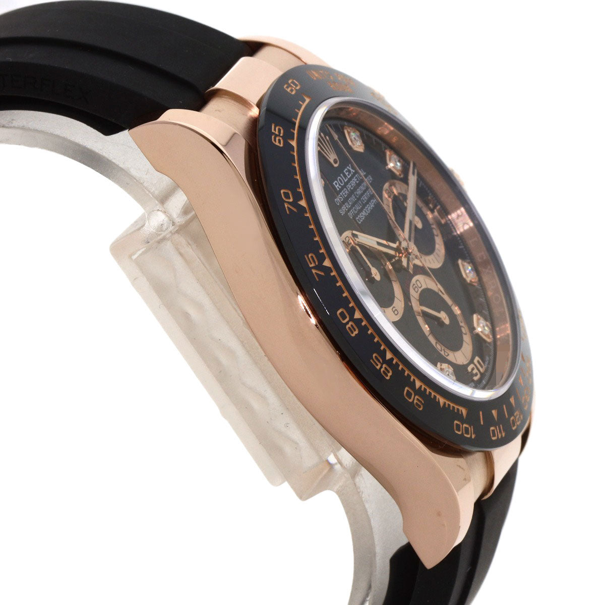 ROLEX Cosmograph Daytona 8P Diamond Watches  K18 Pink Gold/Rubber mens