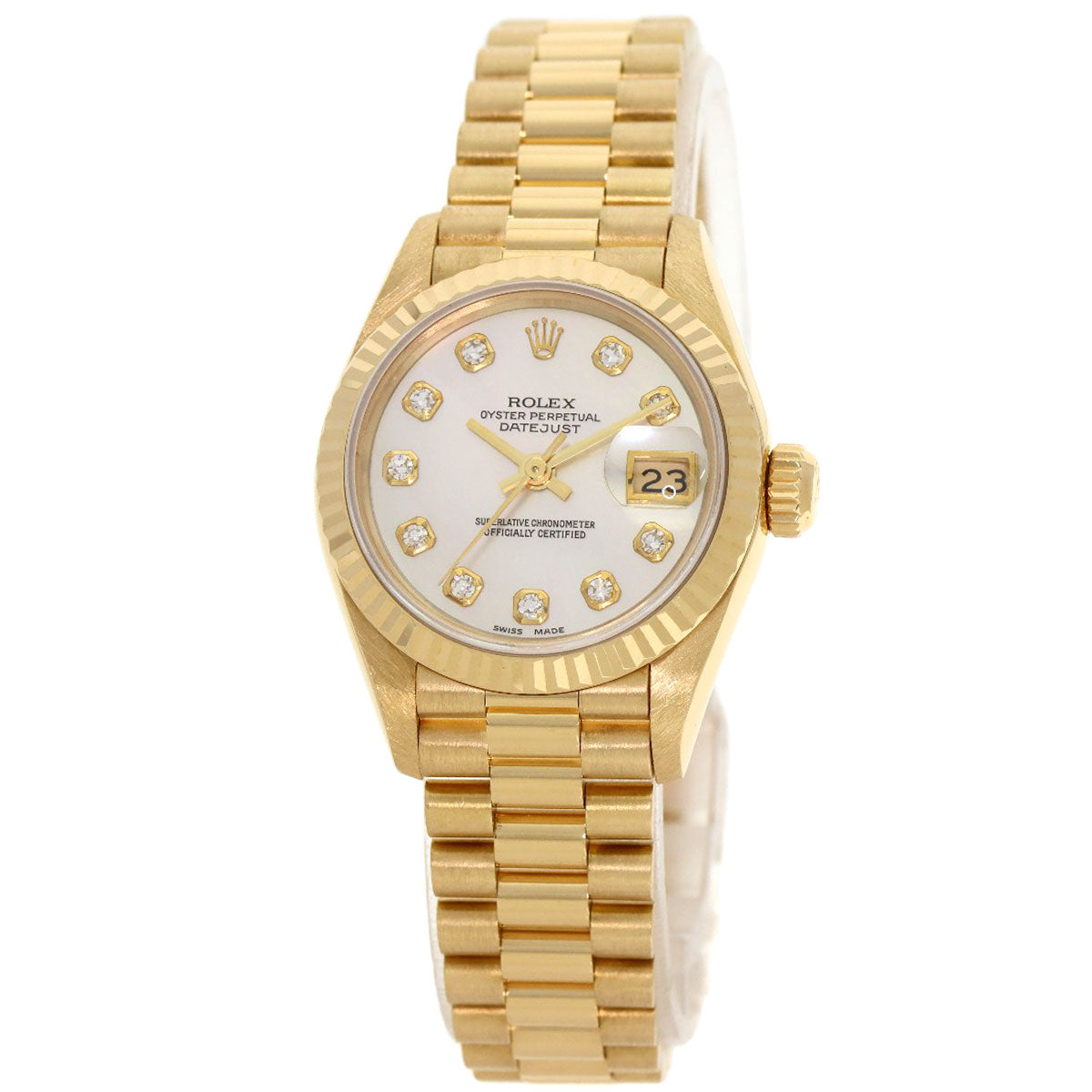 ROLEX DATEJUST 10P Diamond Watches 69178NG K18 Yellow Gold/18K Yellow Gold Ladies