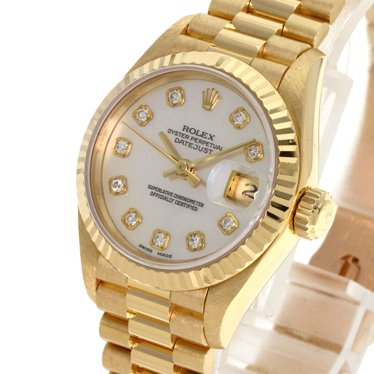 ROLEX DATEJUST 10P Diamond Watches 69178NG K18 Yellow Gold/18K Yellow Gold Ladies