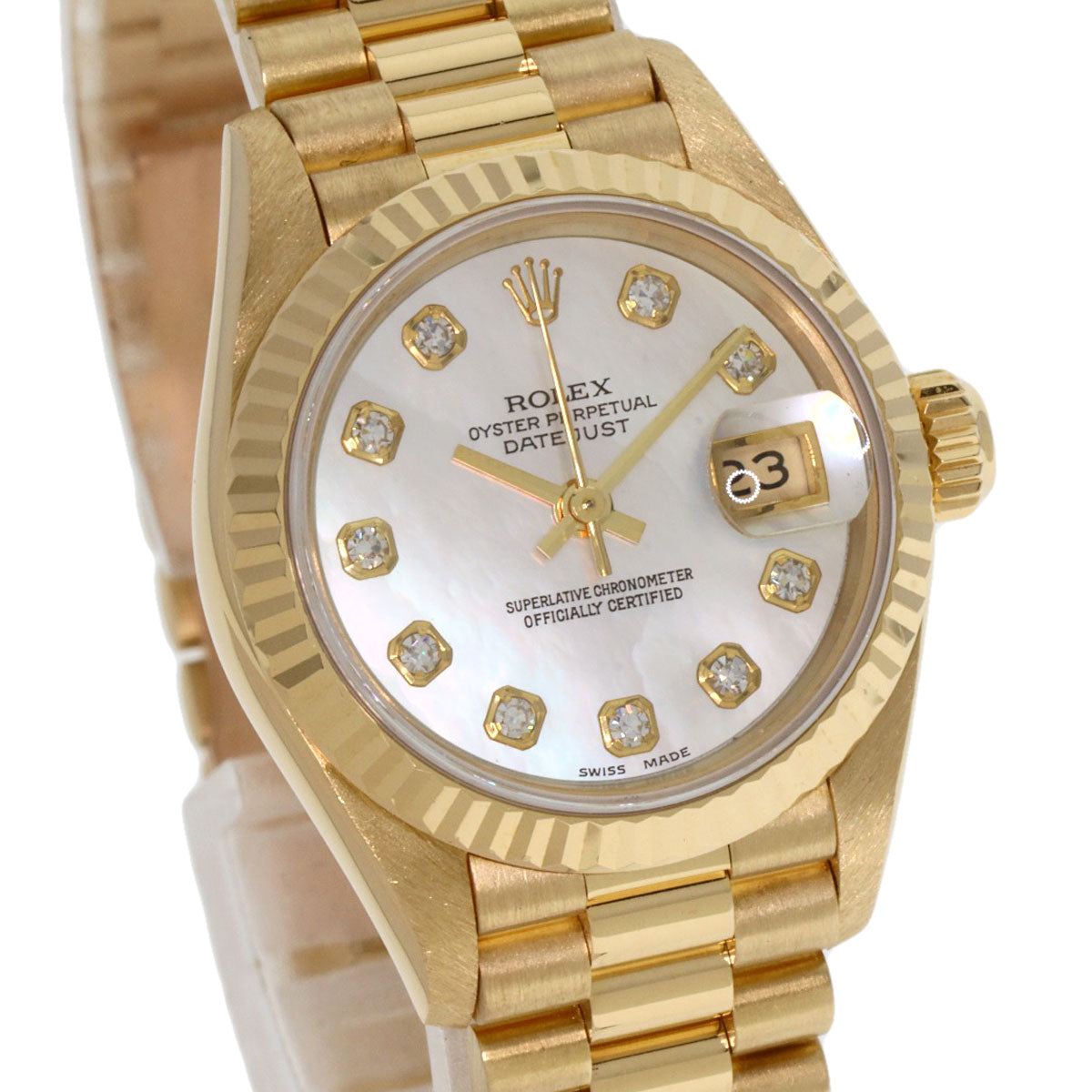 ROLEX DATEJUST 10P Diamond Watches 69178NG K18 Yellow Gold/18K Yellow Gold Ladies