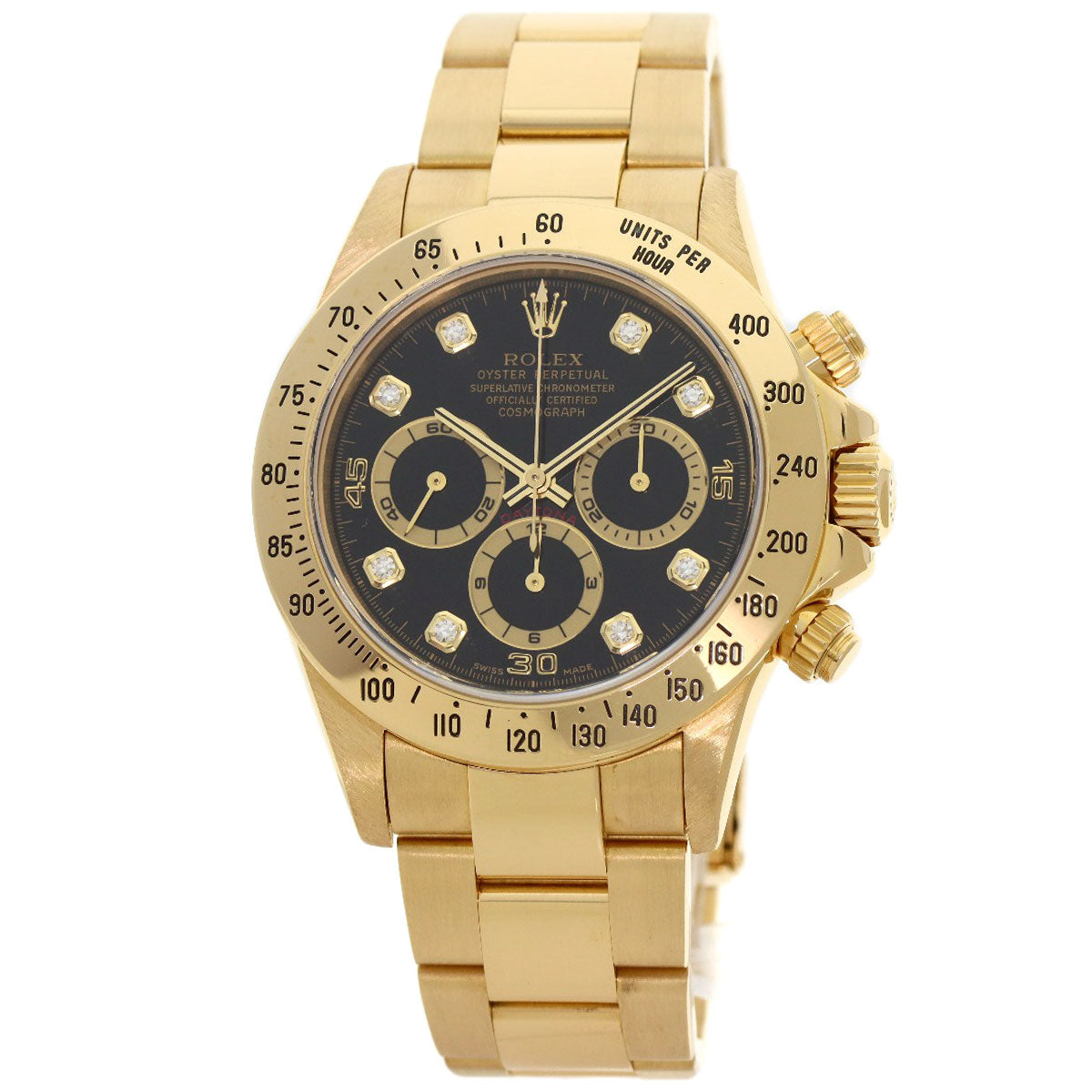 ROLEX Cosmograph Daytona 8P Diamond Watches 16528G K18 Yellow Gold/18K Yellow Gold mens