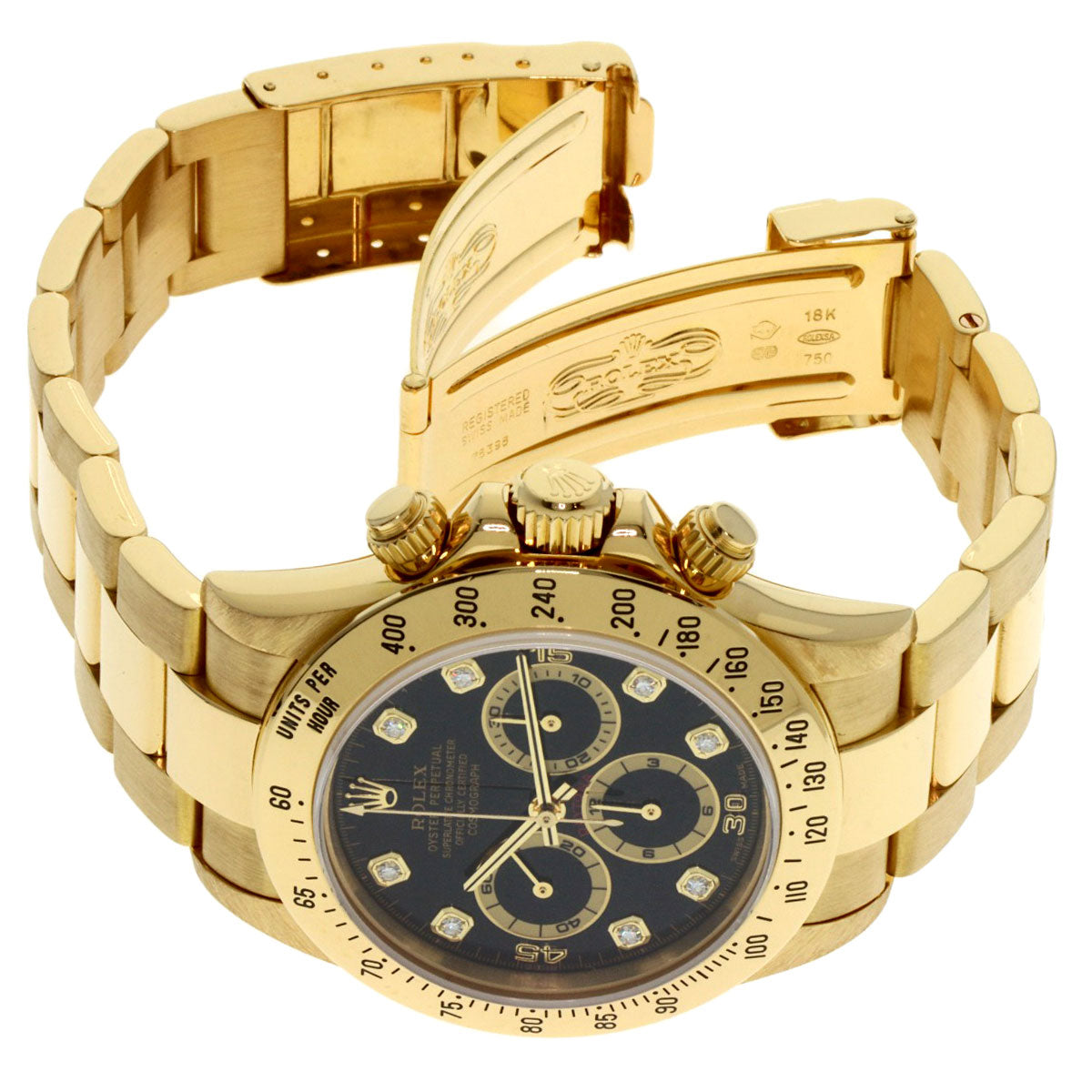 ROLEX Cosmograph Daytona 8P Diamond Watches 16528G K18 Yellow Gold/18K Yellow Gold mens