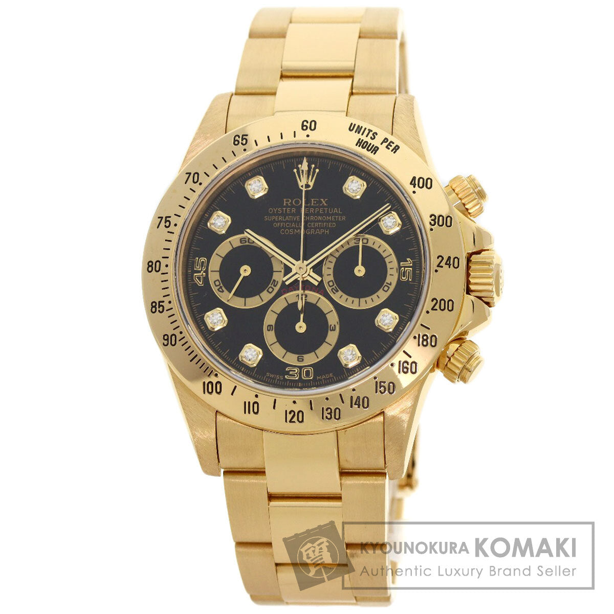 ROLEX Cosmograph Daytona 8P Diamond Watches 16528G K18 Yellow Gold/18K Yellow Gold mens