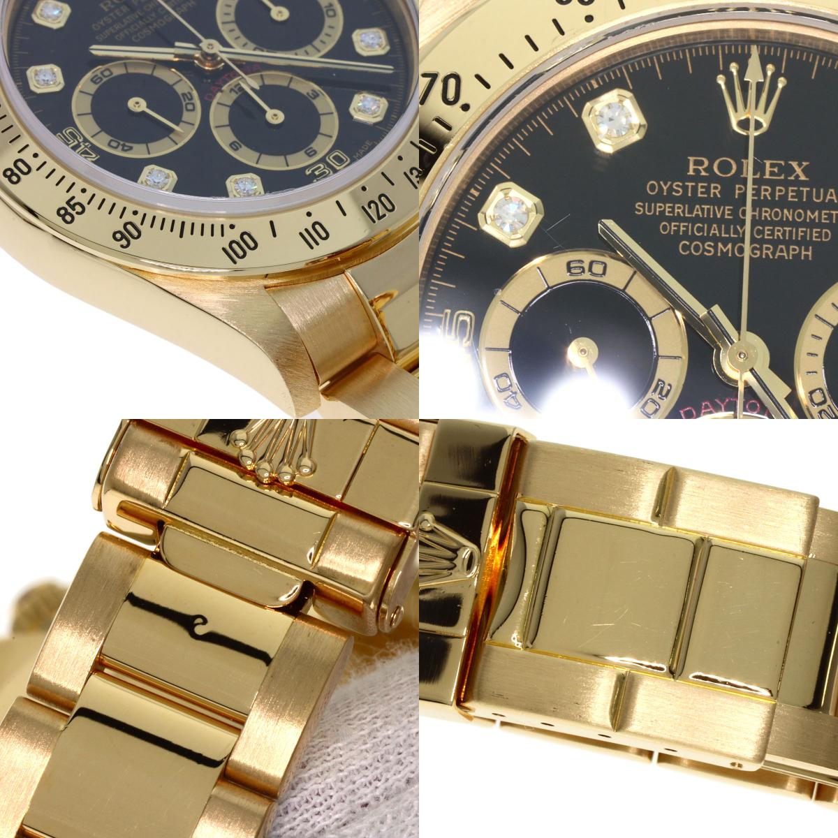 ROLEX Cosmograph Daytona 8P Diamond Watches 16528G K18 Yellow Gold/18K Yellow Gold mens