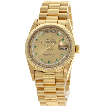 ROLEX Day Date Emerald Diamond Watches 18238LE K18 Yellow Gold/18K Yellow Gold mens