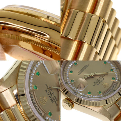 ROLEX Day Date Emerald Diamond Watches 18238LE K18 Yellow Gold/18K Yellow Gold mens