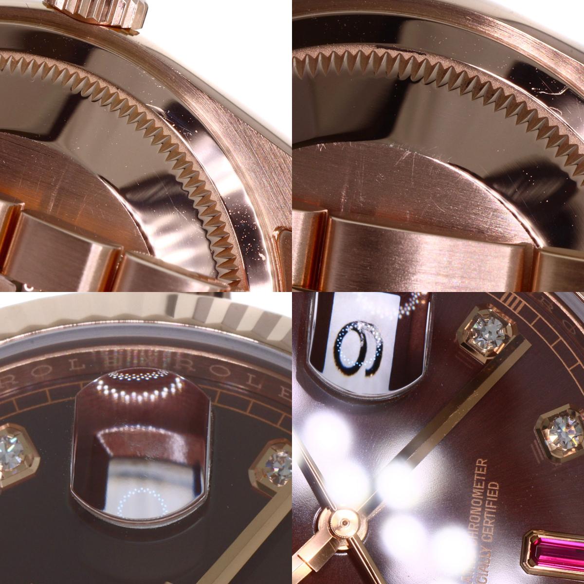 ROLEX Day Date Ruby Diamond Watches 118235F K18 Pink Gold/18K Pink Gold mens