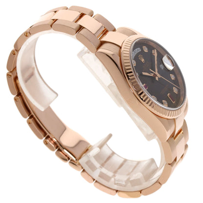 ROLEX Day Date Ruby Diamond Watches 118235F K18 Pink Gold/18K Pink Gold mens