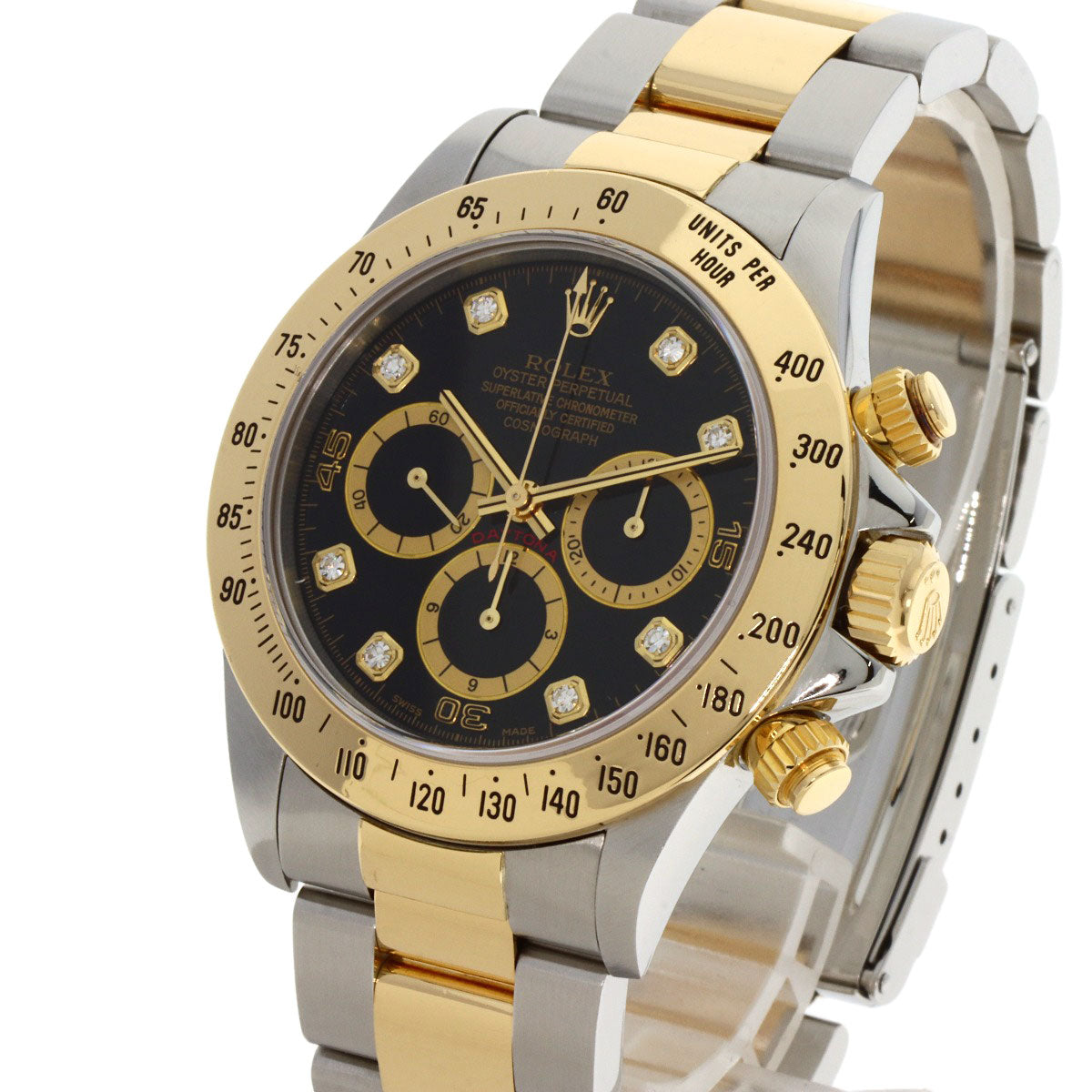 ROLEX Cosmograph Daytona 8P Diamond Watches 16523G Stainless Steel/SSxK18YG mens