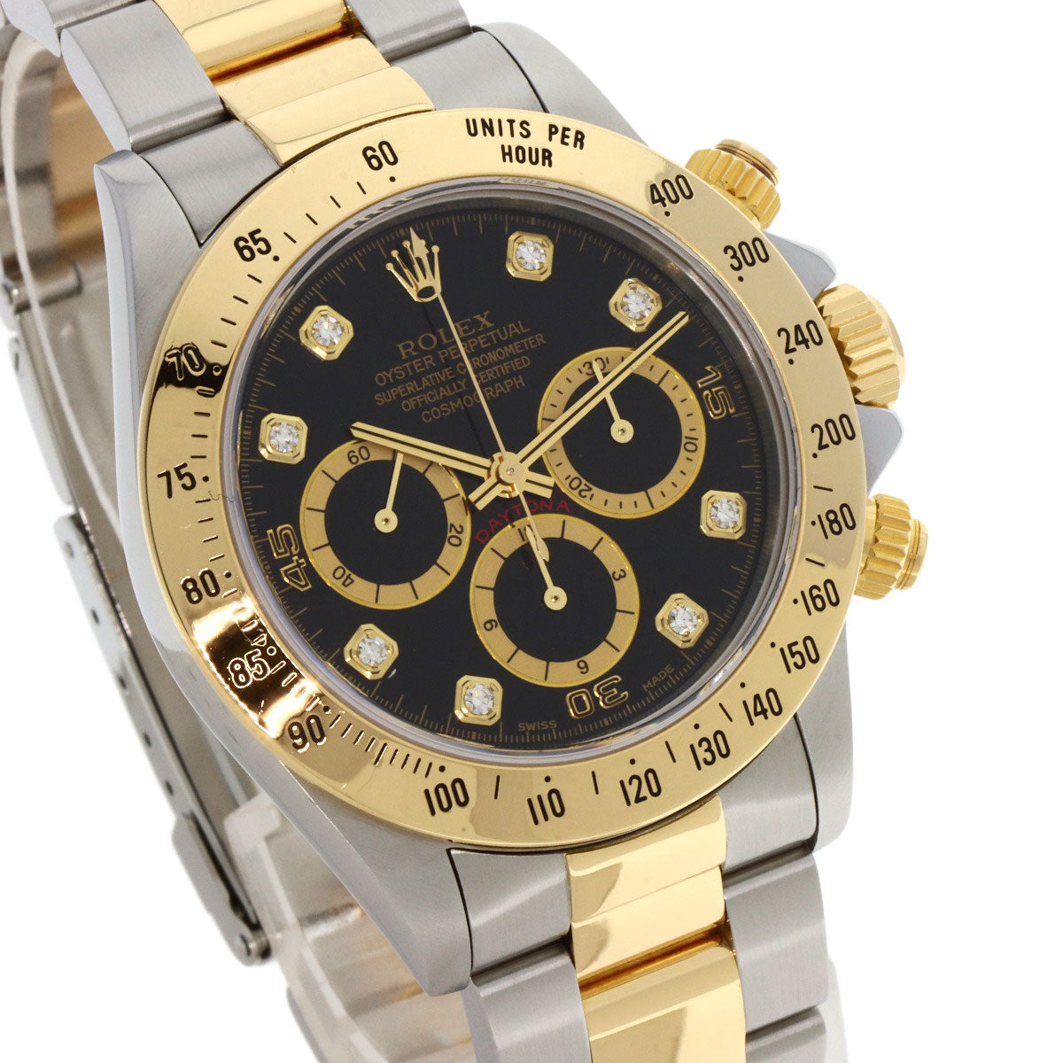 ROLEX Cosmograph Daytona 8P Diamond Watches 16523G Stainless Steel/SSxK18YG mens