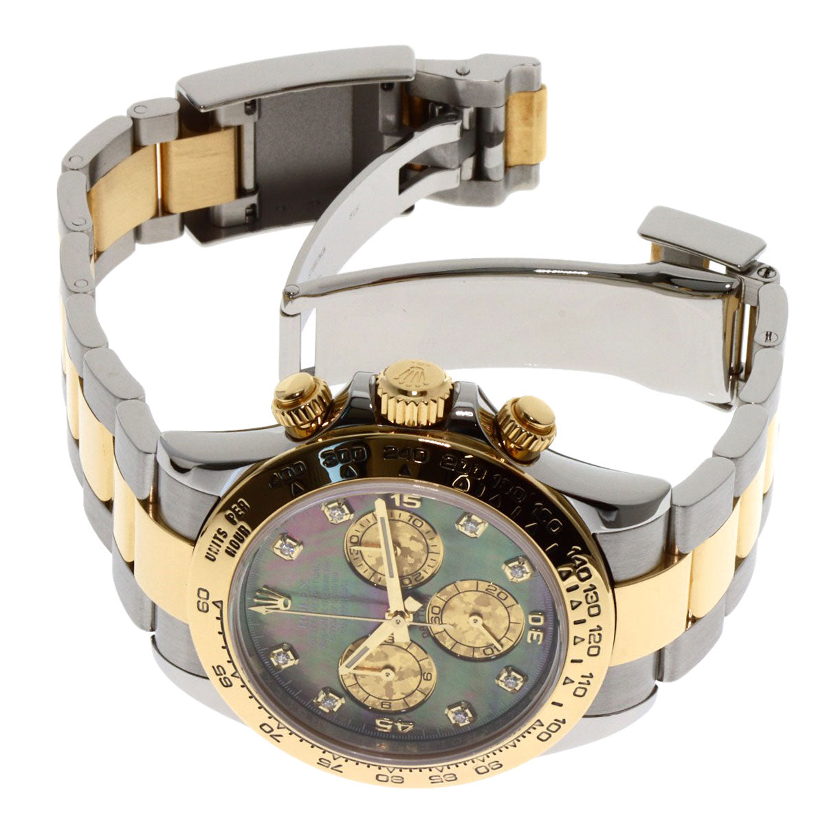 ROLEX Cosmograph Daytona 8P Diamond Black Shell Watches 116503NG Stainless Steel/SSxK18YG mens