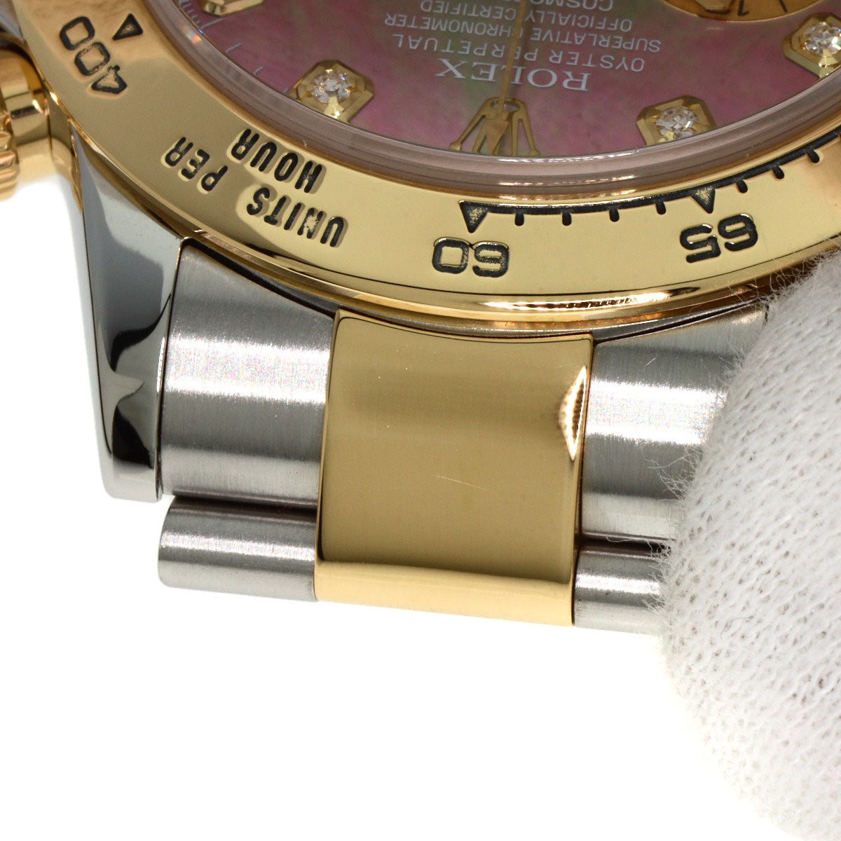 ROLEX Cosmograph Daytona 8P Diamond Black Shell Watches 116503NG Stainless Steel/SSxK18YG mens