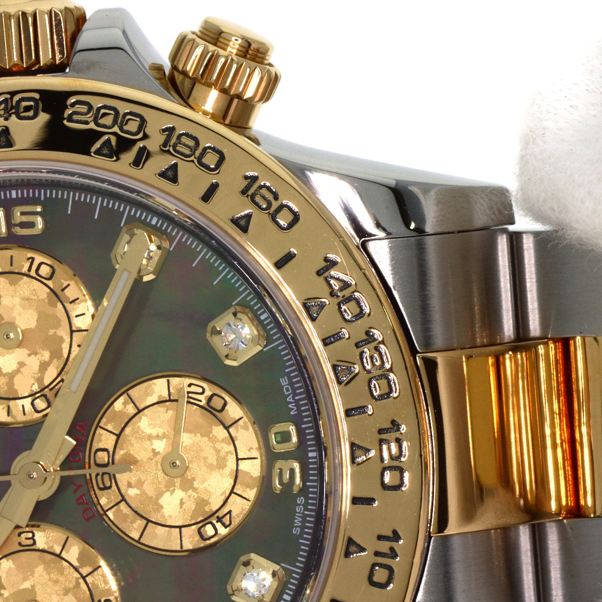 ROLEX Cosmograph Daytona 8P Diamond Black Shell Watches 116503NG Stainless Steel/SSxK18YG mens