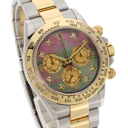 ROLEX Cosmograph Daytona 8P Diamond Black Shell Watches 116503NG Stainless Steel/SSxK18YG mens