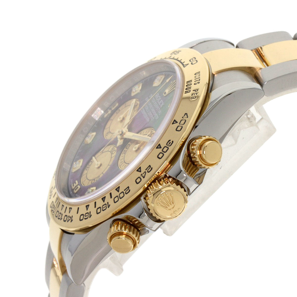 ROLEX Cosmograph Daytona 8P Diamond Black Shell Watches 116503NG Stainless Steel/SSxK18YG mens