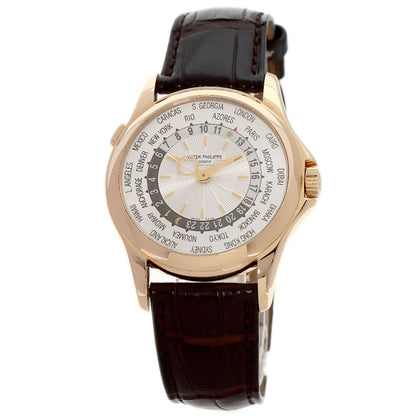 PATEK PHILIPPE Complication world time Watches 5130R-001 K18 Pink Gold/Leather mens