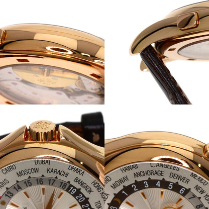 PATEK PHILIPPE Complication world time Watches 5130R-001 K18 Pink Gold/Leather mens