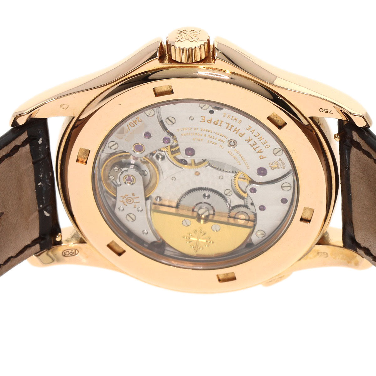 PATEK PHILIPPE Complication world time Watches 5130R-001 K18 Pink Gold/Leather mens