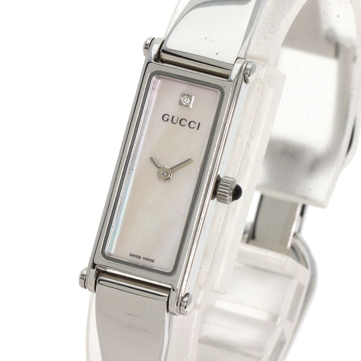 GUCCI Square face Watches 1500L Stainless Steel/Stainless Steel Ladies