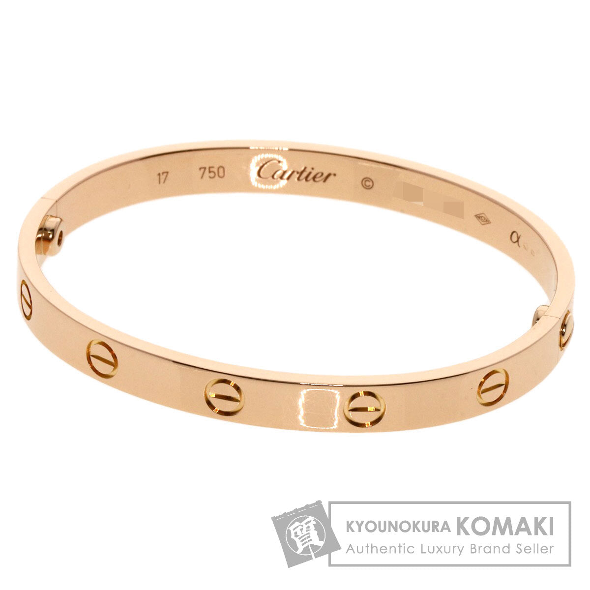CARTIER LOVE Bracelets without driver #17 Bracelet K18 Pink Gold Ladies [Used]