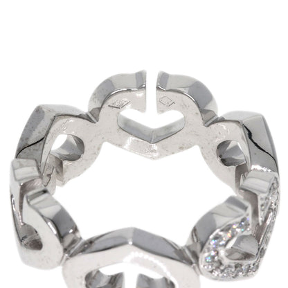 CARTIER C Heart Diamond #47 Ring K18 White Gold Ladies [Used]