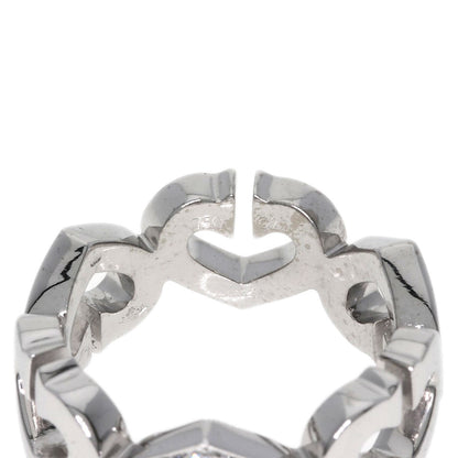 CARTIER C Heart Diamond #47 Ring K18 White Gold Ladies [Used]
