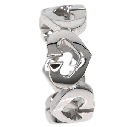 CARTIER C Heart Diamond #47 Ring K18 White Gold Ladies [Used]