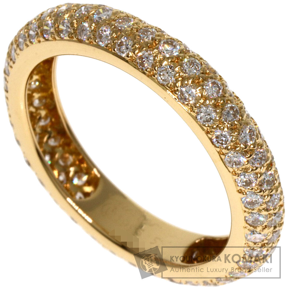 CARTIER   Ring Eternity Pave Diamond #52 K18 Yellow Gold Ladies