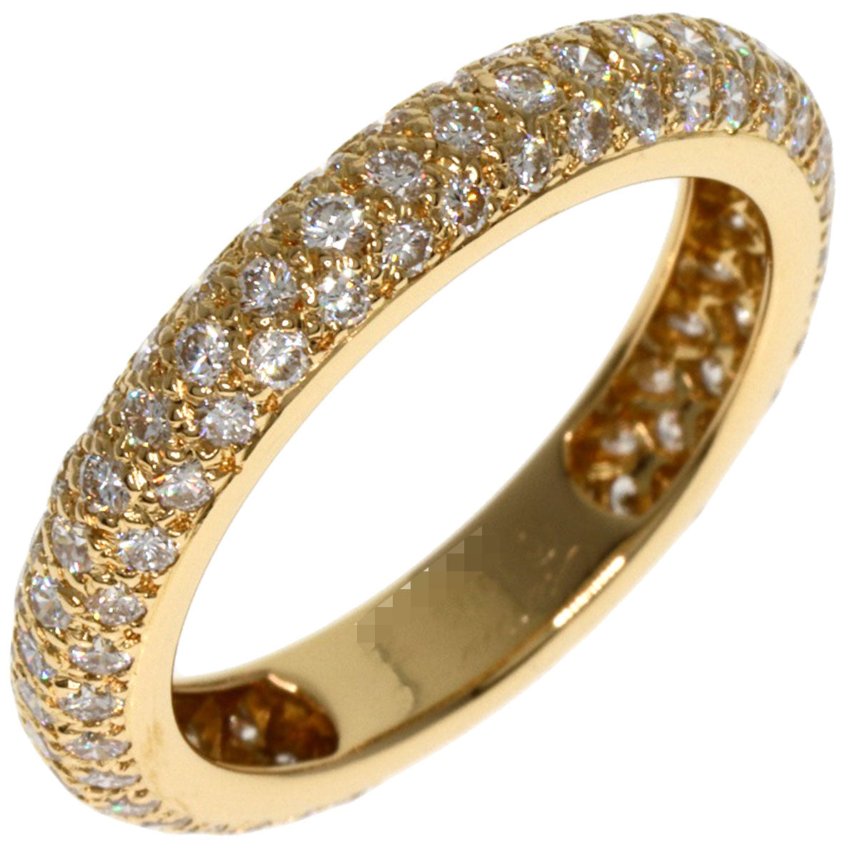 CARTIER   Ring Eternity Pave Diamond #52 K18 Yellow Gold Ladies