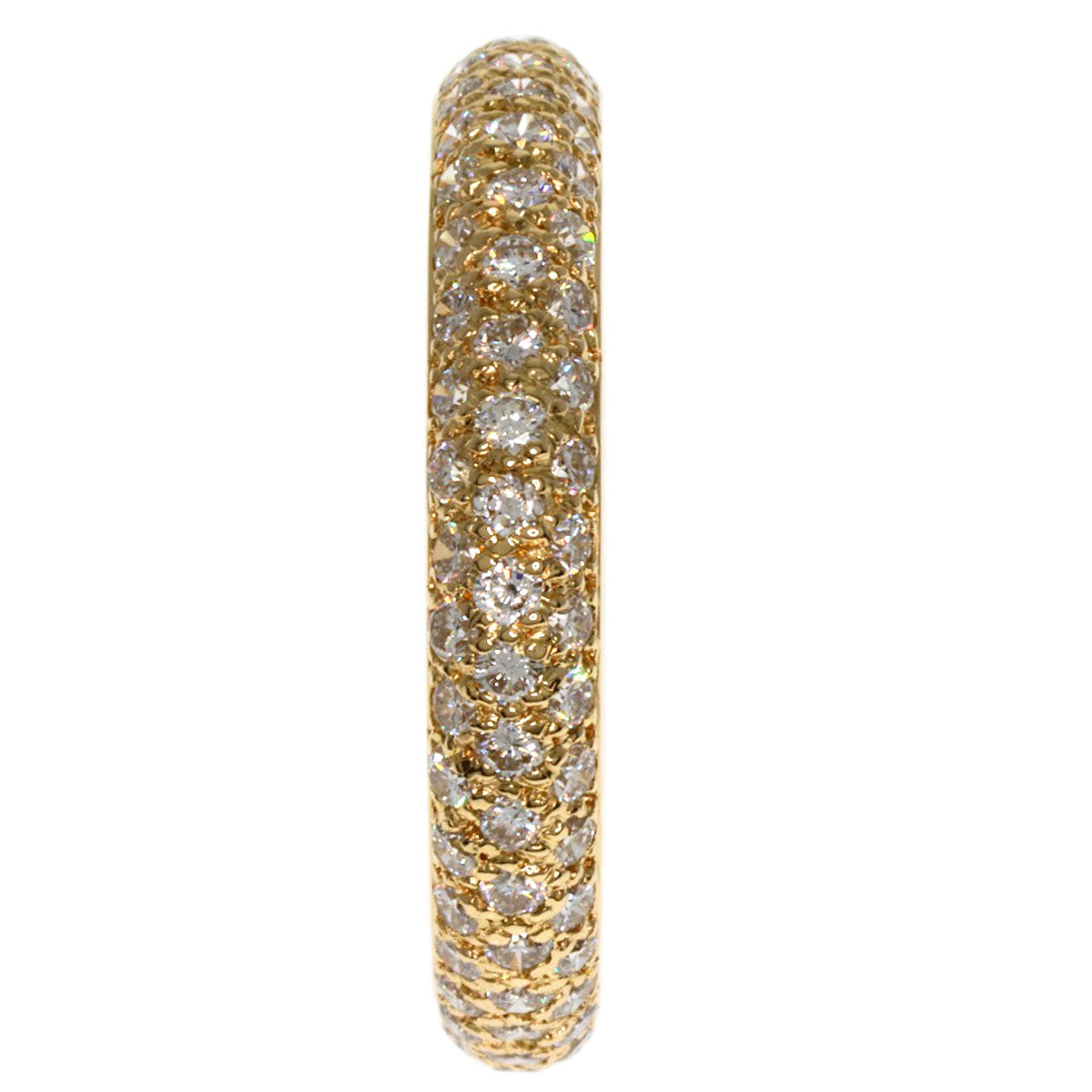 CARTIER   Ring Eternity Pave Diamond #52 K18 Yellow Gold Ladies