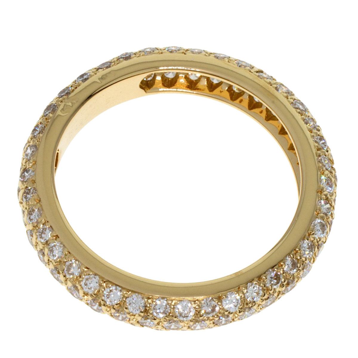 CARTIER   Ring Eternity Pave Diamond #52 K18 Yellow Gold Ladies