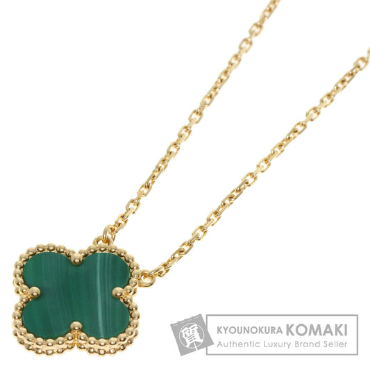 Van Cleef & Arpels Vintage Alhambra Malachite Necklace K18 Yellow Gold Ladies [Used]